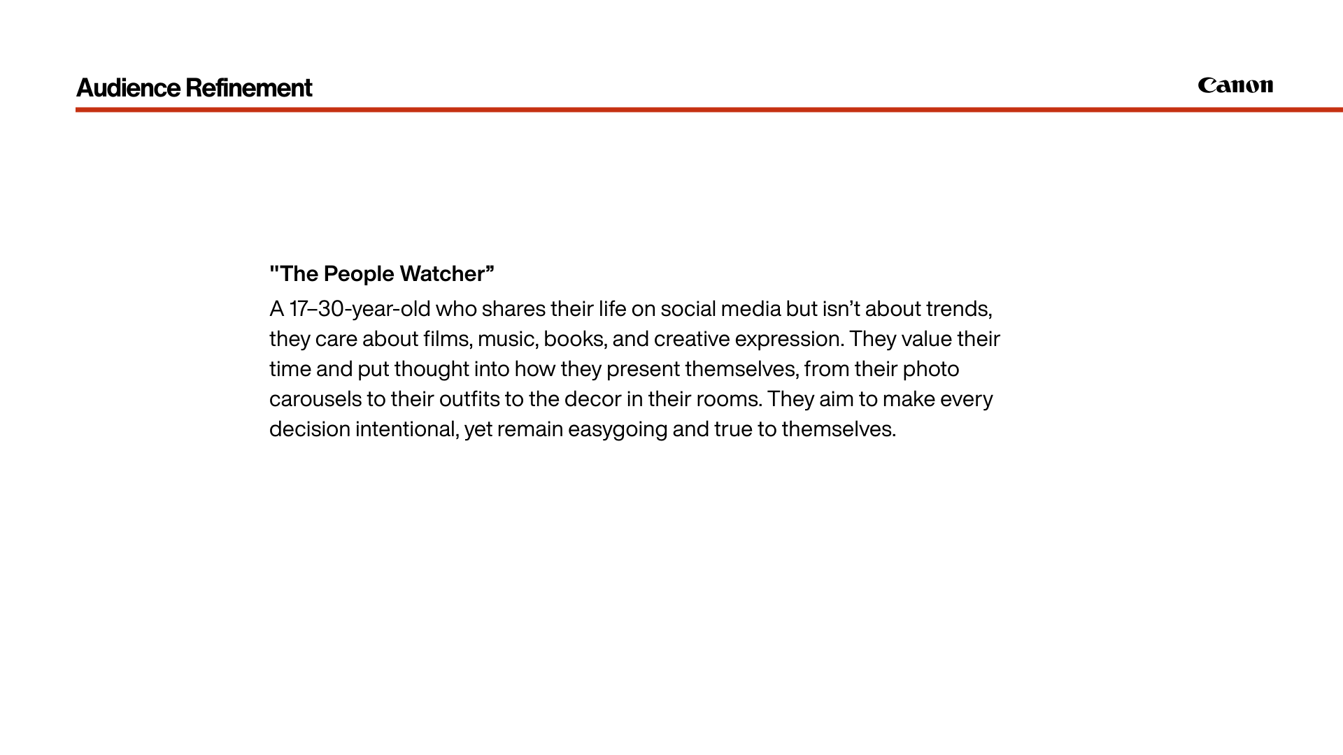 Audience refinement: The People Watcher.